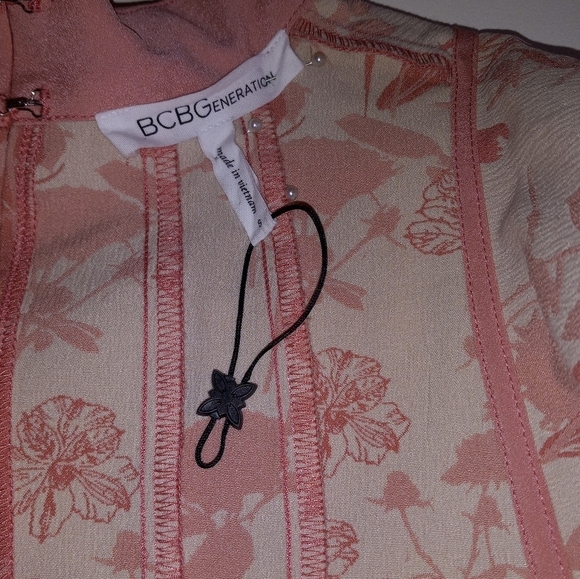 BCBGeneration Peach Floral Dress- Small - Picture 2 of 6